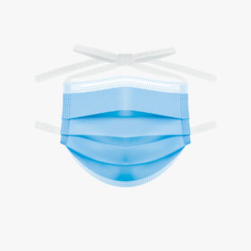 MASCARILLA QUIRURGICA CON LAZO C/50 AZUL UND